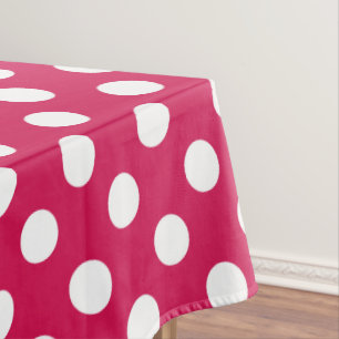 Nappe Pois blancs sur cerise