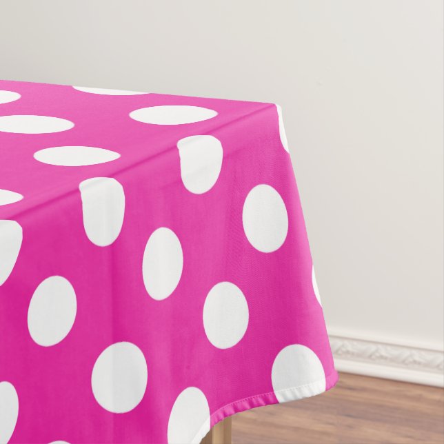 Nappe Pois blancs sur fuchsia (In Situ)