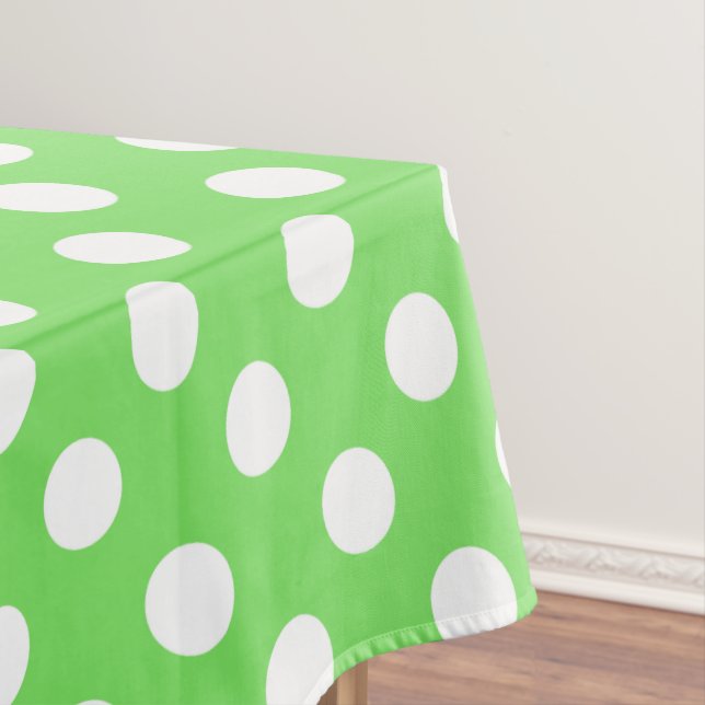 Nappe Pois blancs sur vert pomme (In Situ)