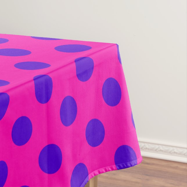 Nappe Pois bleus sur fuchsia (In Situ)