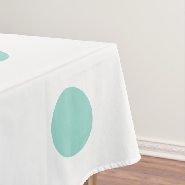 Nappe Pois Cool Aqua en blanc (In Situ)