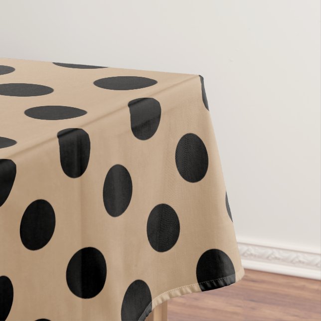 Nappe Pois noirs sur beige (In Situ)