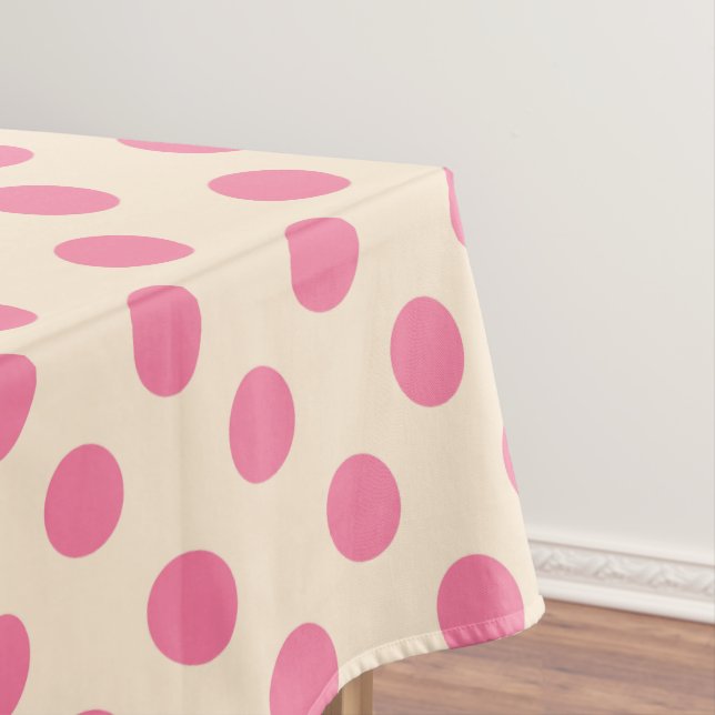 Nappe Pois roses à la crème (In Situ)