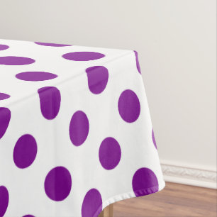 Nappe Pois violets et blancs