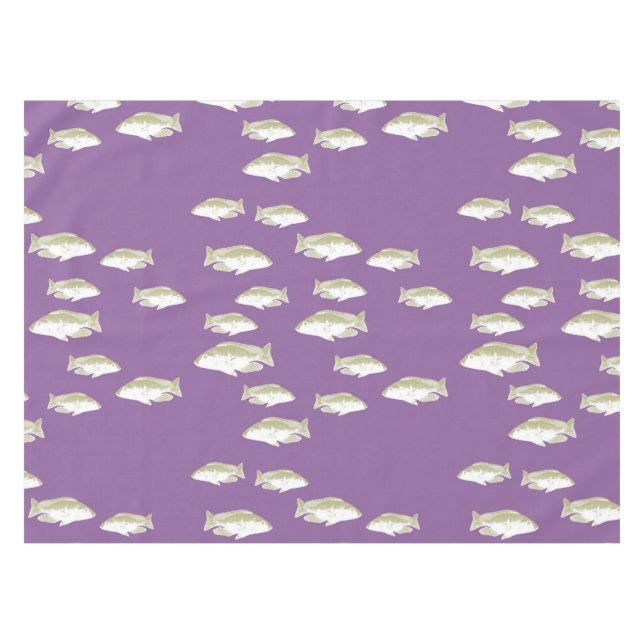 Nappe Poisson sur violet (Devant (Horizontal))