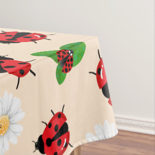 Nappe Polka rouge mignon point Ladybug Fleur de margueri