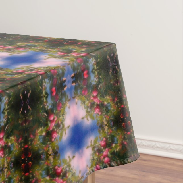 Nappe Pommes rouges sur la peinture de l'arbre Abstrait (In Situ)