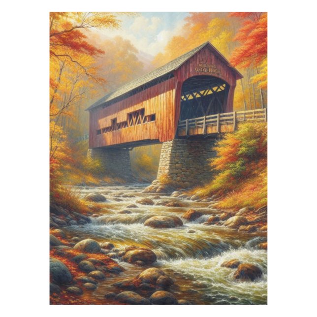 Nappe pont couvert d'automne classique (Devant)
