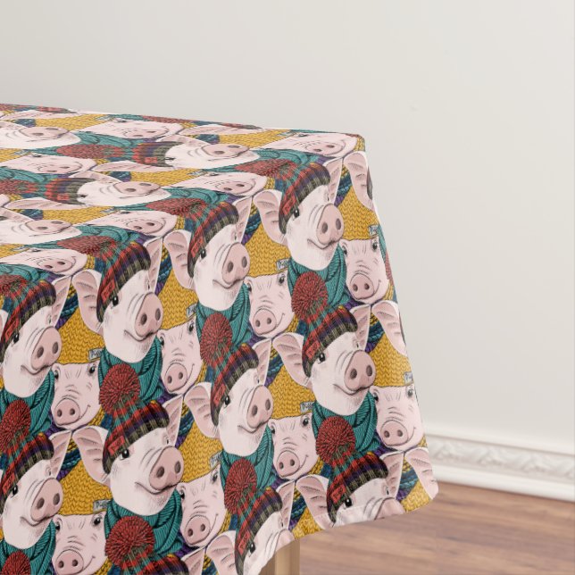 Nappe Porcs avec le motif de casquettes (In Situ)