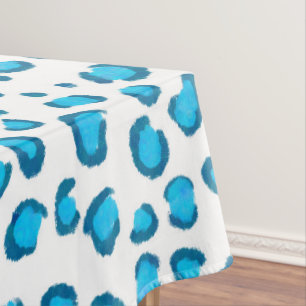 Nappe Poster de animal Motif Léopard bleu moderne