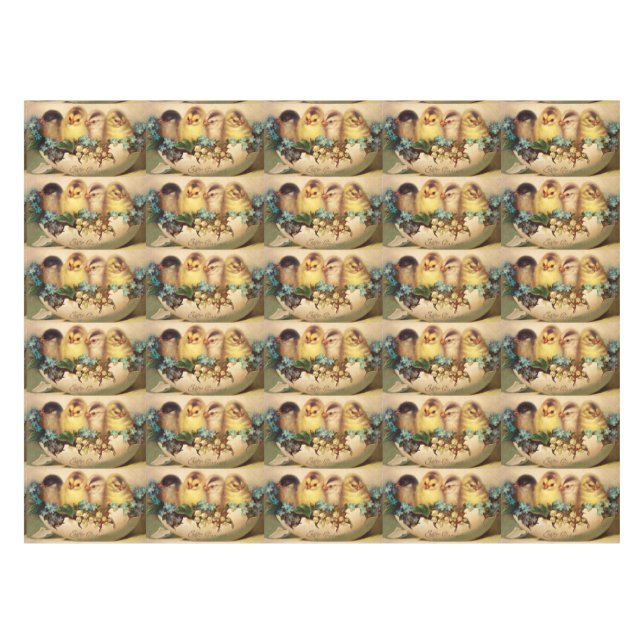 NAPPE POULET AVEC FLEURS DANS OEUF DE PÂQUES (Devant (Horizontal))