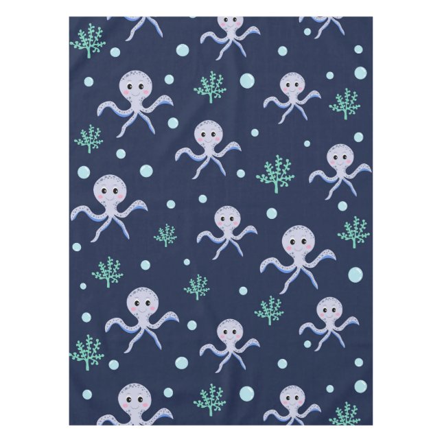 Nappe Poulpe sous la mer motif pour enfants (Devant)