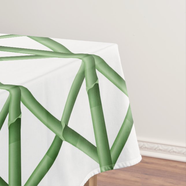 Nappe Preppy Green Trellis Bamboo Motif (In Situ)