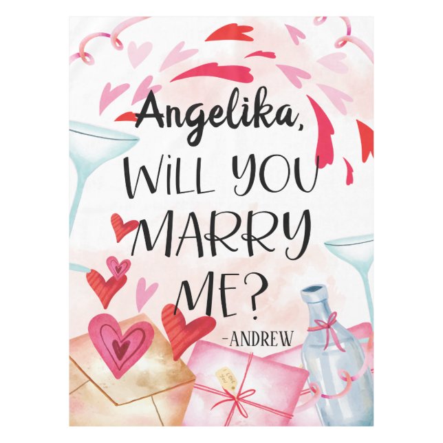 Nappe Proposition de marriage | You Marry Me ? Custom (Devant)