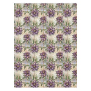Nappe Purple Elegance Luxe Poinsettia & Holly Christmas
