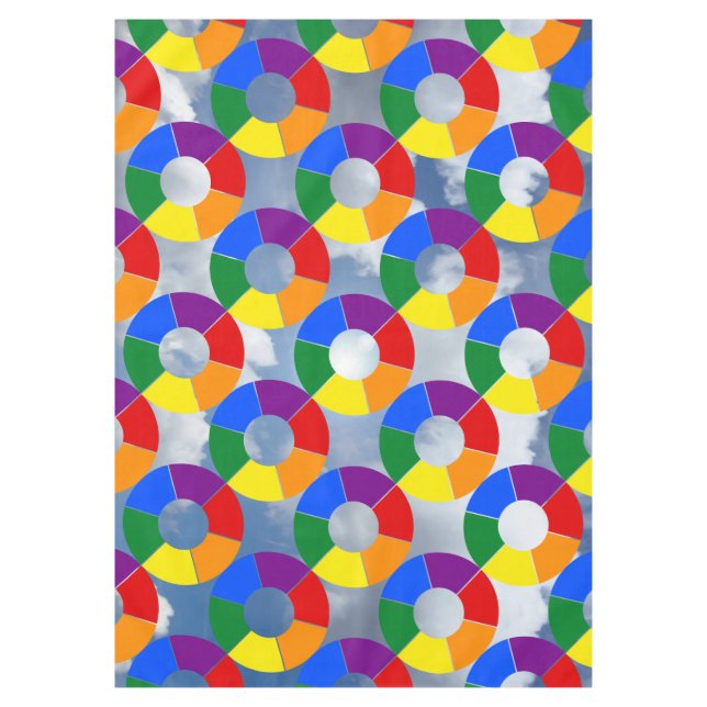Nappe RAINBOW FLAG BUTTON RAYS + votre arrière - plan (Devant)