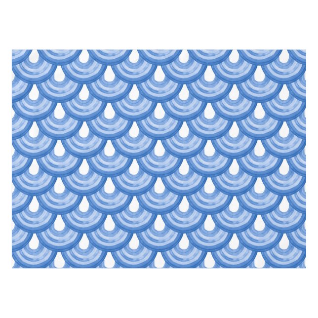Nappe Rainbow in watercolor - blue pattern (Devant (Horizontal))
