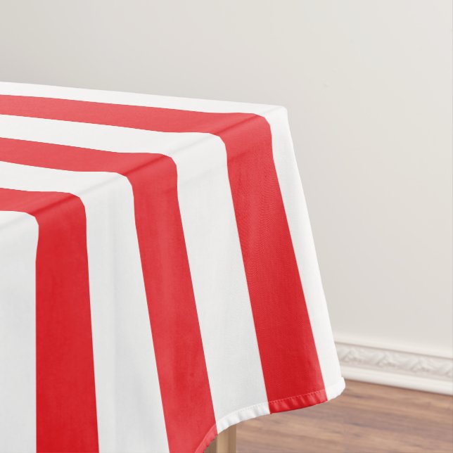 Nappe Rayure Épaisse Rouge et Blanche (In Situ)