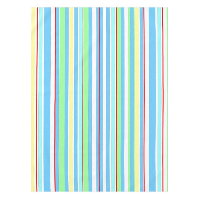 Nappe Rayures combinées bleu-clair (Devant)