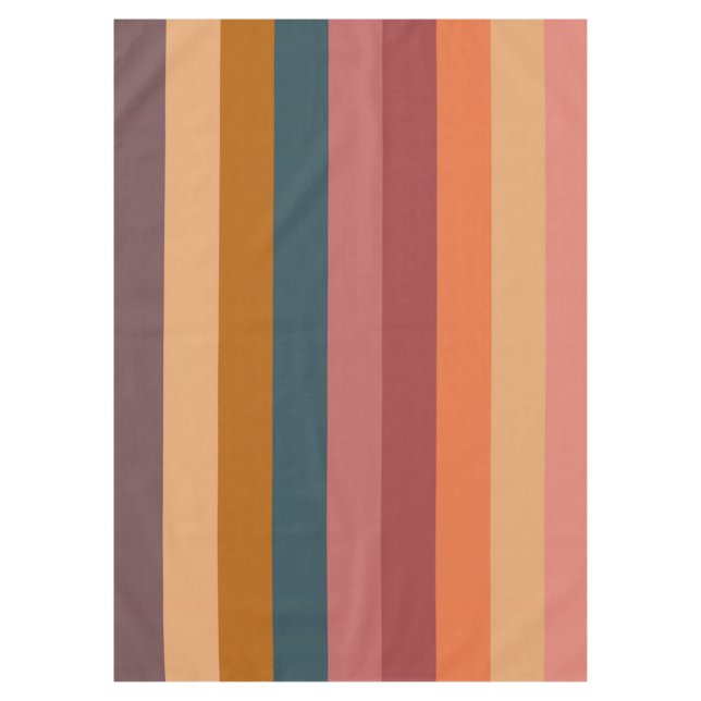 Nappe Rayures d'aquarelle du coucher de soleil (Devant)