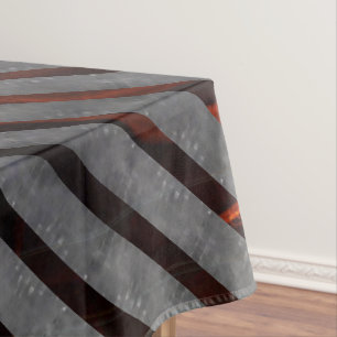 Nappe Rayures transversales grises, rubans de carbone, r