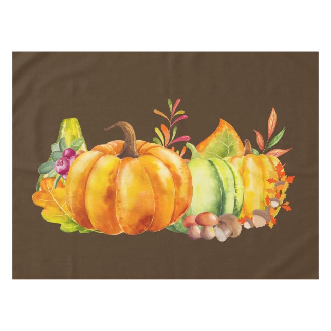 Nappe Récolter les Citrouilles, les Feuilles et le feuil (Devant (Horizontal))