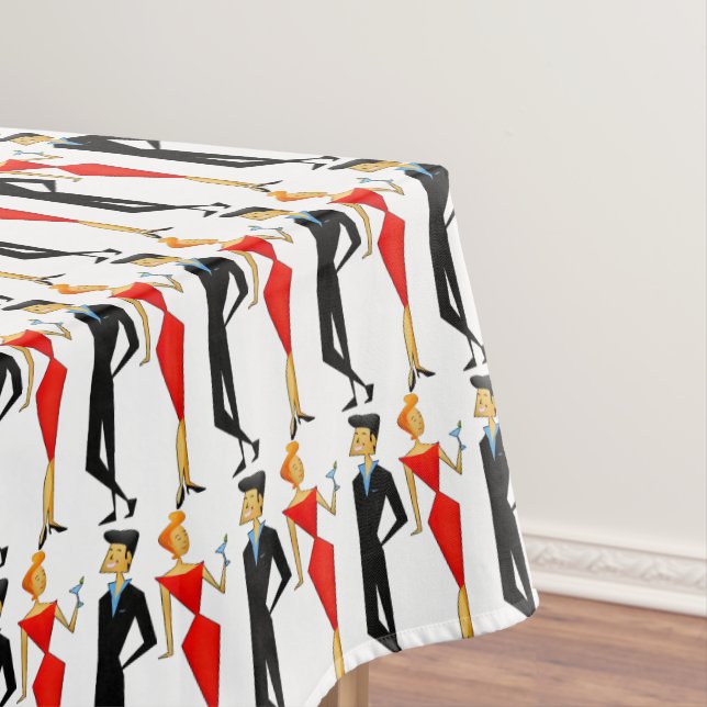 Nappe Rectangle de couple de la soirée cocktail Retro le (In Situ)
