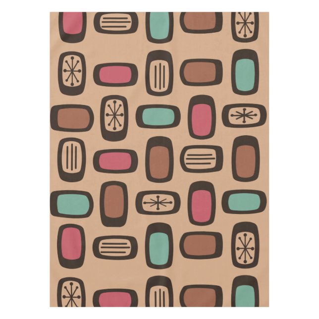 Nappe Rectangles arrondies du MCM du milieu du siècle Co (Devant)