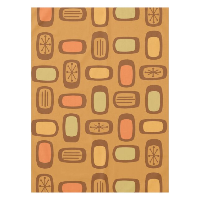 Nappe Rectangles arrondies MCM du milieu du siècle (Devant)