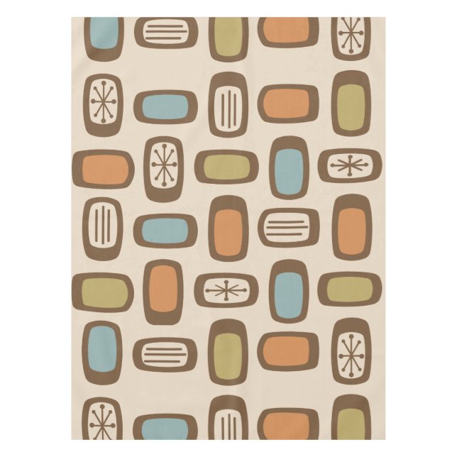 Nappe Rectangles arrondies MCM du milieu du siècle (Devant)