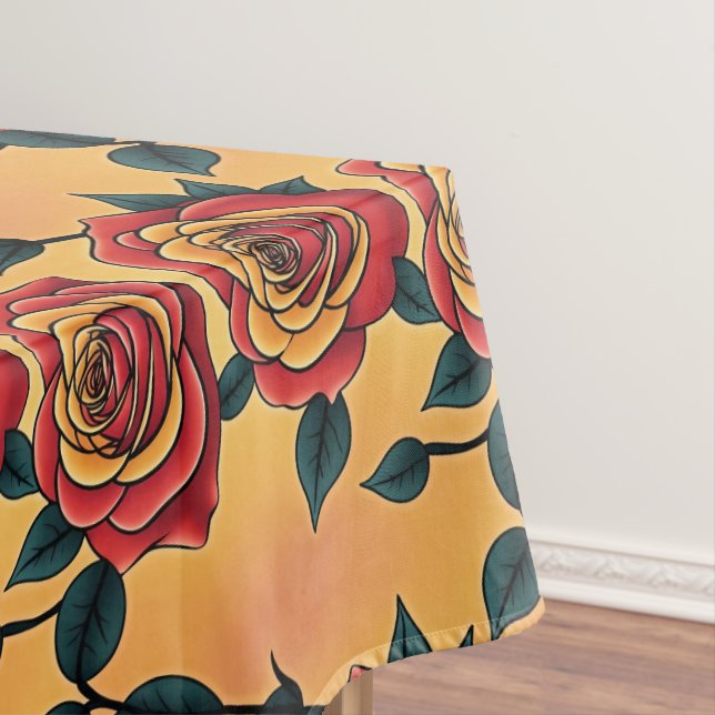 Nappe Red And Yellow Roses (In Situ)