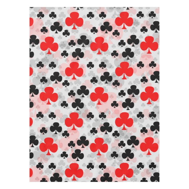 Nappe Red Black Clover Club Design Motif Abstrait (Devant)