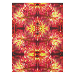 Nappe Red Dahlia Flower Abstrait Motif de la nature