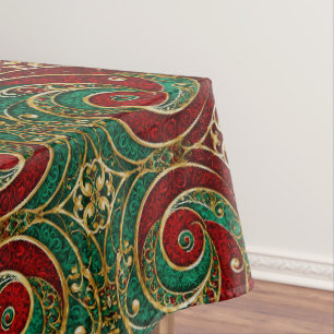 Nappe Red Gold Green Holiday