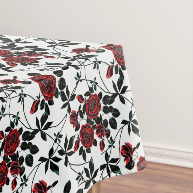 Nappe Red roses . (In Situ)