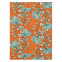 Remous floral coloré élégant sur le cuir orange