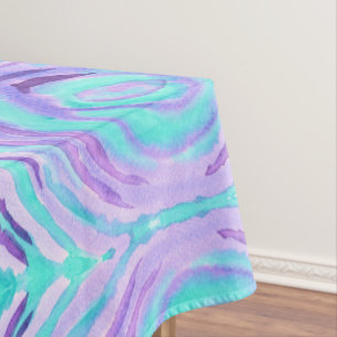 Nappe Remous pourpre de turquoise d'aquarelle de