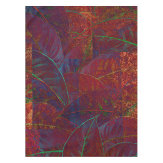 Nappe Retro Autumn Foliage Bourgogne Feuille Metallic