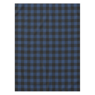 Nappe Retro Buffalo Plaid Tartan Motif Black Navy Bleu