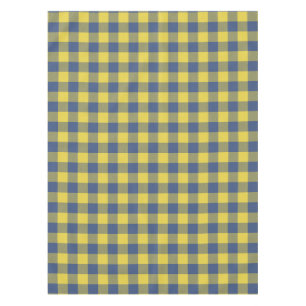 Nappe Retro Buffalo Plaid Tartan Motif jaune bleu