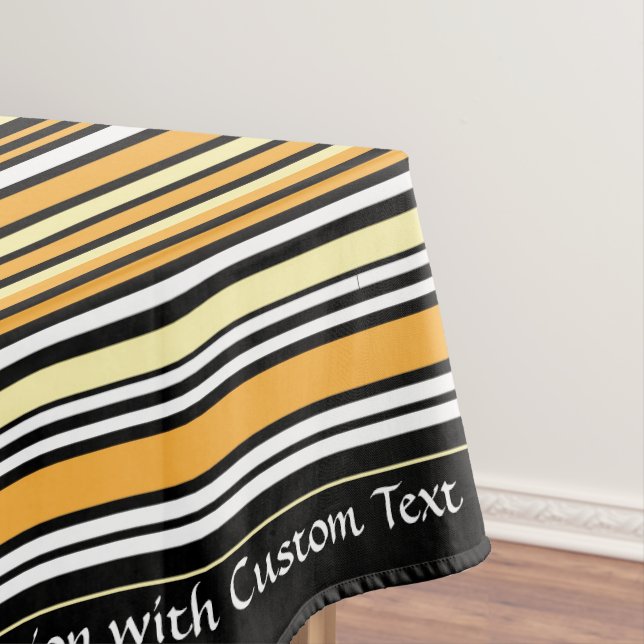 Nappe Retro Classic Black Yellow Stripe personnalisée (In Situ)