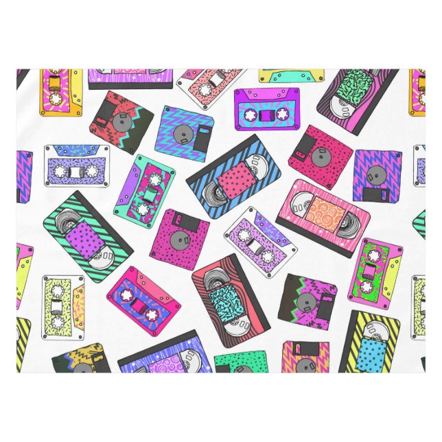 Nappe Rétro enregistreurs à cassettes modelés des années (Devant (Horizontal))