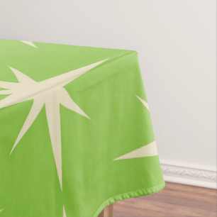 Nappe Retro étoiles atomique motif sur le vert citron