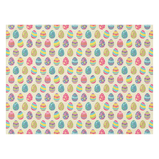 Nappe Rétro jour heureux chic de Pâques d'oeufs de (Devant (Horizontal))