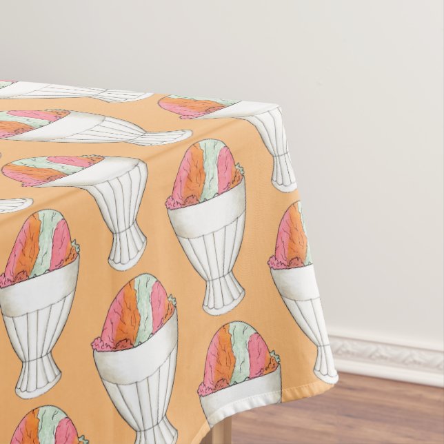 Nappe Retro Rainbow Sherbet Crème de glace Dessert Paste (In Situ)