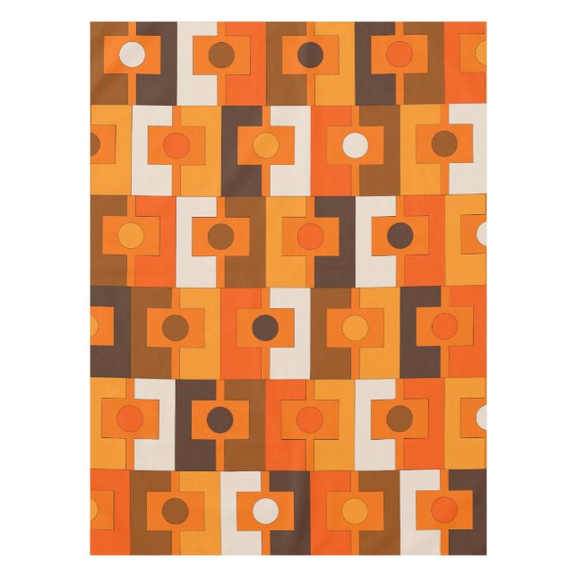 Nappe Retro Rektangel Géométrique Motif moyen du milieu  (Devant)