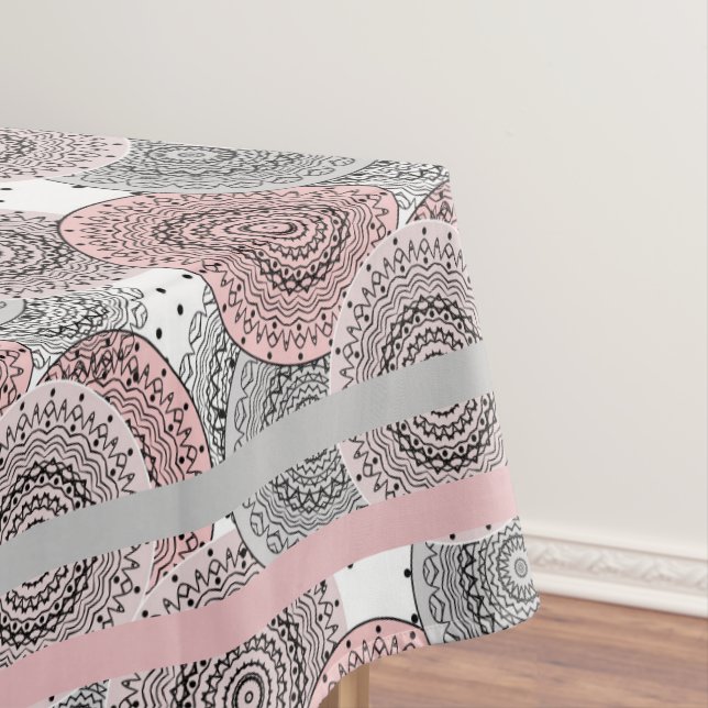 Nappe Rétro, rétro motif, bleu et rose, élégant (In Situ)