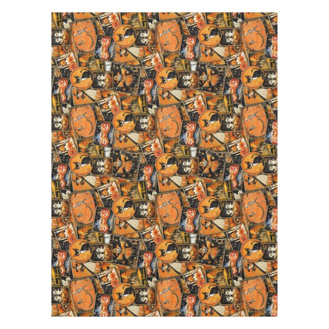 Nappe Retro Vintage Halloween Collage amusant (Devant)