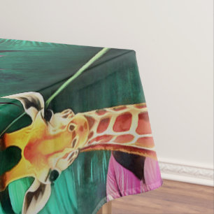 Nappe Rêves de girafe de jungle motif de surface transpa