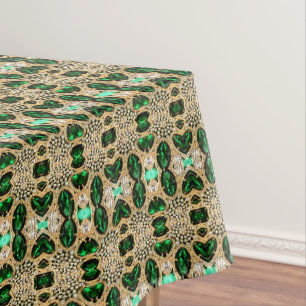 Nappe rhinocéros vert émeraude à l'or de luxe